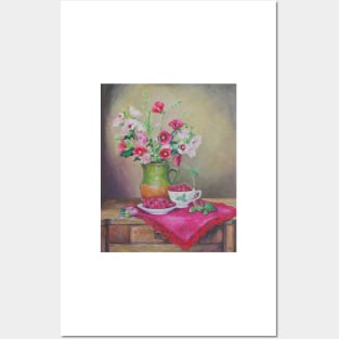 Crimson still life Posters and Art